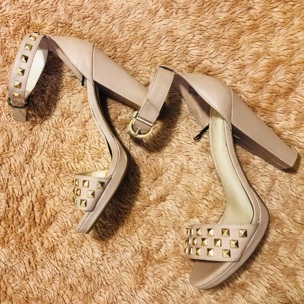Beige studded H&M heels.